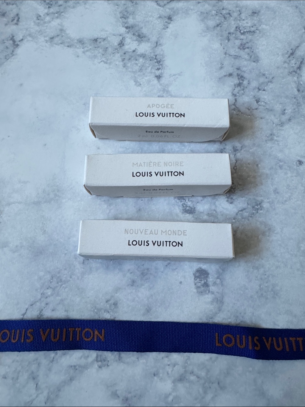 3 Authentic LOUIS VUITTON Mini Fragrance Accessory Purse Travel Scent Sample